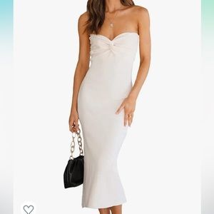 White maxi dress